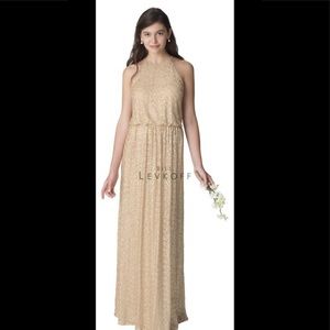 Bill levkoff gold dress!